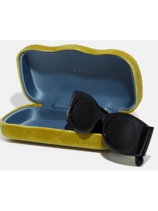 New- ? Original  Gucci GG0810S 001 Oval Quilted Thick Rim sunglasse main image 13